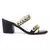 Black Block Heel Slide Sandals