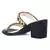 Black Block Heel Slide Sandals