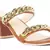 Tan Block Heel Slide Sandals