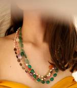 Multicolor pearl necklaces
