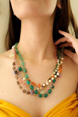 Multicolor pearl necklaces 2