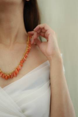 Orange necklaces 1