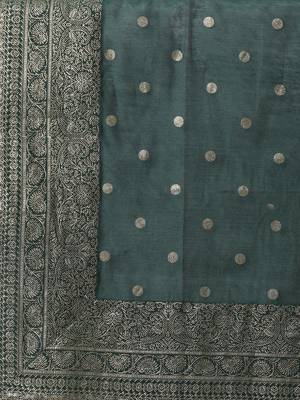 Ahalyaa Women Green Regular Gotta Patti Chanderi Silk Kurta with Palazzos & Dupatta 5