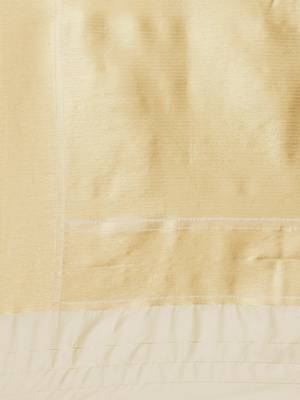 White color Kanjivaram semi silk saree with unstitched blouse 5