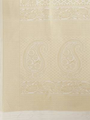 gold Kanjivaram semi silk saree with unstitched blouse 4