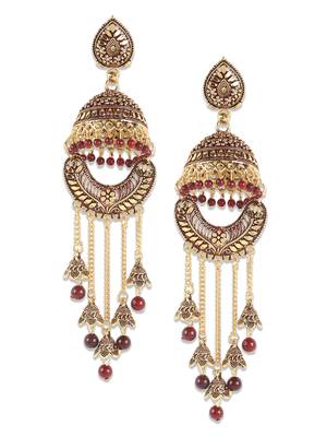 Maroon earrings 3