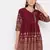 Maroon printed cotton tunics