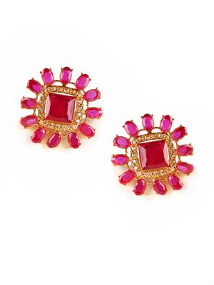 Maroon earrings 2