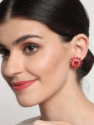 Maroon earrings 3