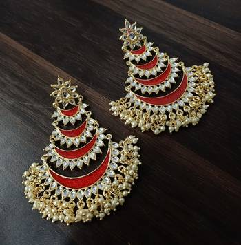Red chandbali 1