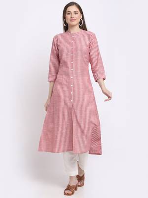 Red printed cotton kurtas-and-kurtis 1