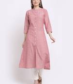 Red printed cotton kurtas-and-kurtis