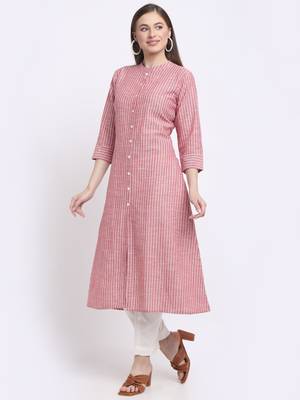 Red printed cotton kurtas-and-kurtis 3