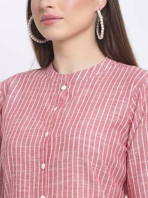 Red printed cotton kurtas-and-kurtis 4