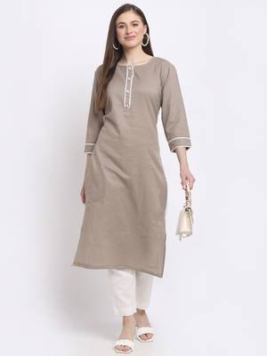Grey printed cotton kurtas-and-kurtis 1