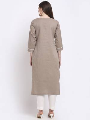 Grey printed cotton kurtas-and-kurtis 2