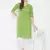 Green plain cotton cotton-kurtis