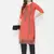 Orange printed cotton cotton-kurtis