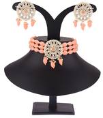 Pink collar-necklace