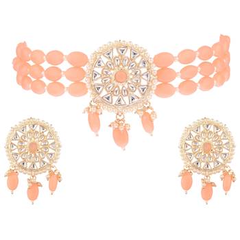 Pink collar-necklace 2