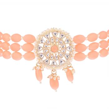 Pink collar-necklace 3