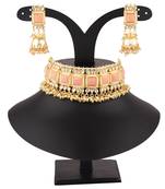 Pink collar-necklace