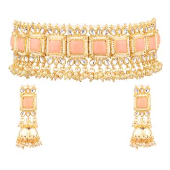 Pink collar-necklace 2