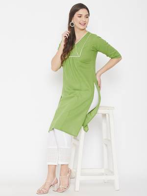 Green lace cotton salwar 2