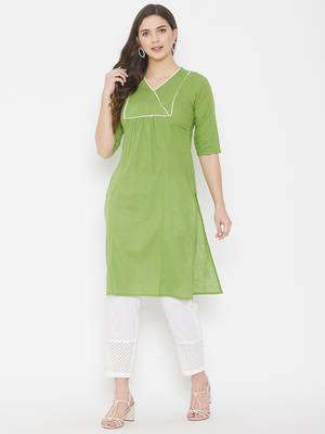 Green lace cotton salwar 3