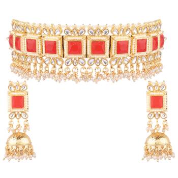 Red collar-necklace 2
