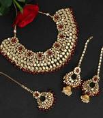 Maroon necklace-sets