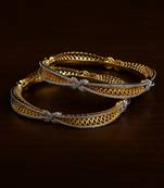 Gold Plated Designer American Diamond Bangles BD592