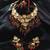 Gold Tone Maroon Beaded Designer Kundan Necklace 317FNN287