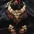 Gold Tone Maroon Beaded Designer Kundan Necklace 317FNN287