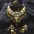 Gold Tone Black Beaded Designer Kundan Necklace 317FNN288