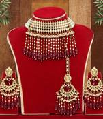 Maroon necklace-sets