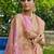 Light pink woven chanderi silk saree with blouse