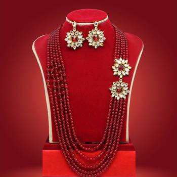 Maroon necklace-sets 1