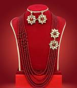 Maroon necklace-sets