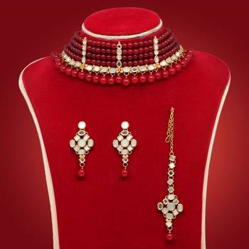 Maroon necklace-sets 1