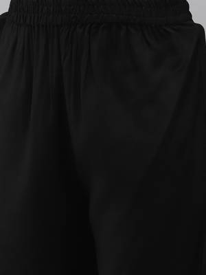 Black plain rayon kurti-trouser 5