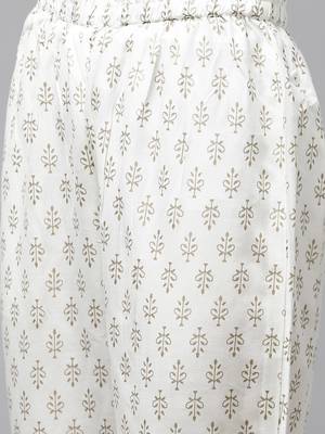 Sky-blue printed cotton kurta-suits 5