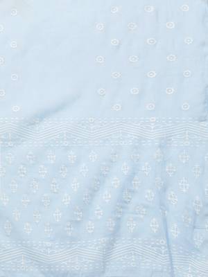 Blue printed cotton kurta-suits 5