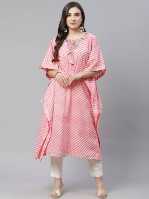 Blue printed cotton ethnic-kurtis 1