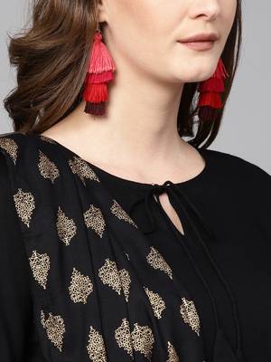 Black plain rayon kurta-suits 3