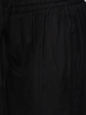 Black plain rayon kurta-suits 4