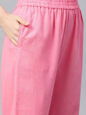 Blue printed cotton kurti-trouser 5