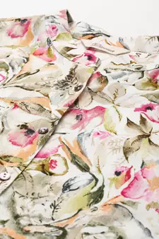 White printed viscose rayon tunics
