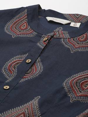 Blue printed cotton tunics 2