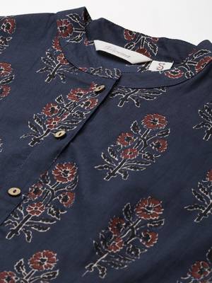 Blue printed cotton tunics 2